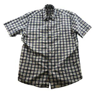 Eddie Bauer Mens Shirt Size LT Short Sleeve Authentic Classic Button Down Plaid